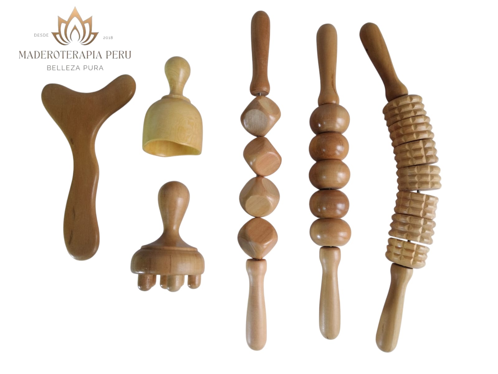 Kit de Maderoterapia Corporal de 6 piezas